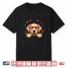 Golden Retriever Heart Headband Valentine Professional Graphic Shirt
