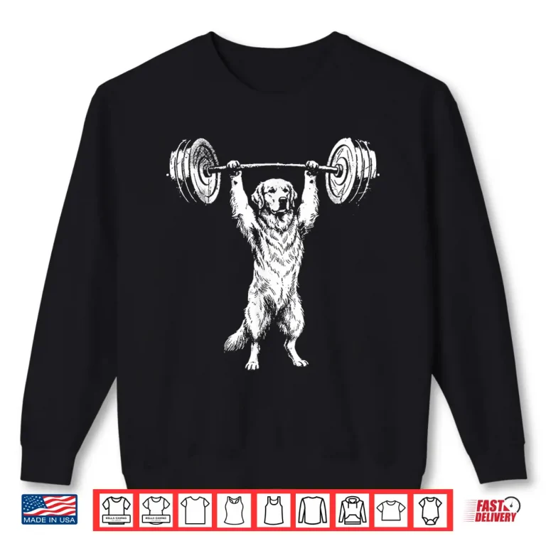 Sweatshirt Golden Retriever Weightlifting Shirt