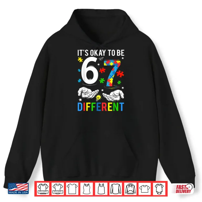 Hoodie Six Seven Autism Awareness 67 Men Women Kids Boys Autism Shirt