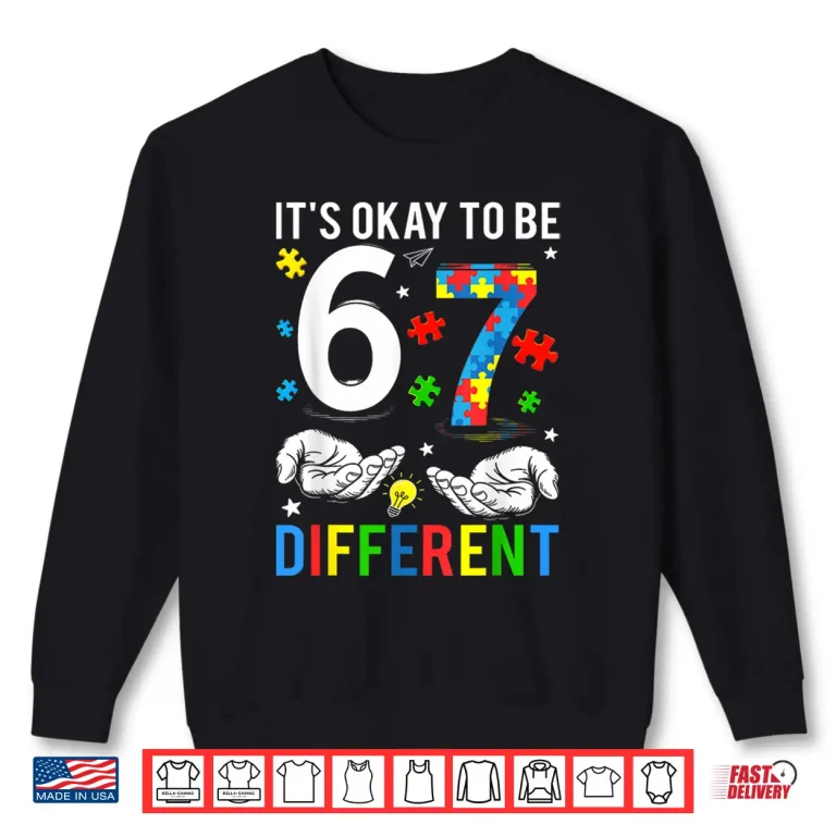 Sweatshirt Six Seven Autism Awareness 67 Men Women Kids Boys Autism Shirt