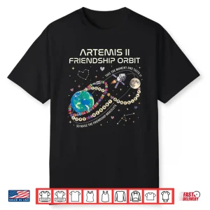 Artemis Ii Friendship Orbit Copy Bracelet Copy Heart Shirt