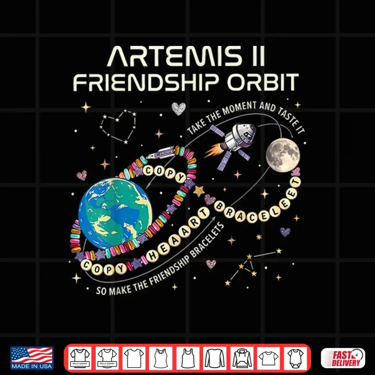 Design Artemis II Friendship Orbit Copy Bracelet Copy Heart Shirt