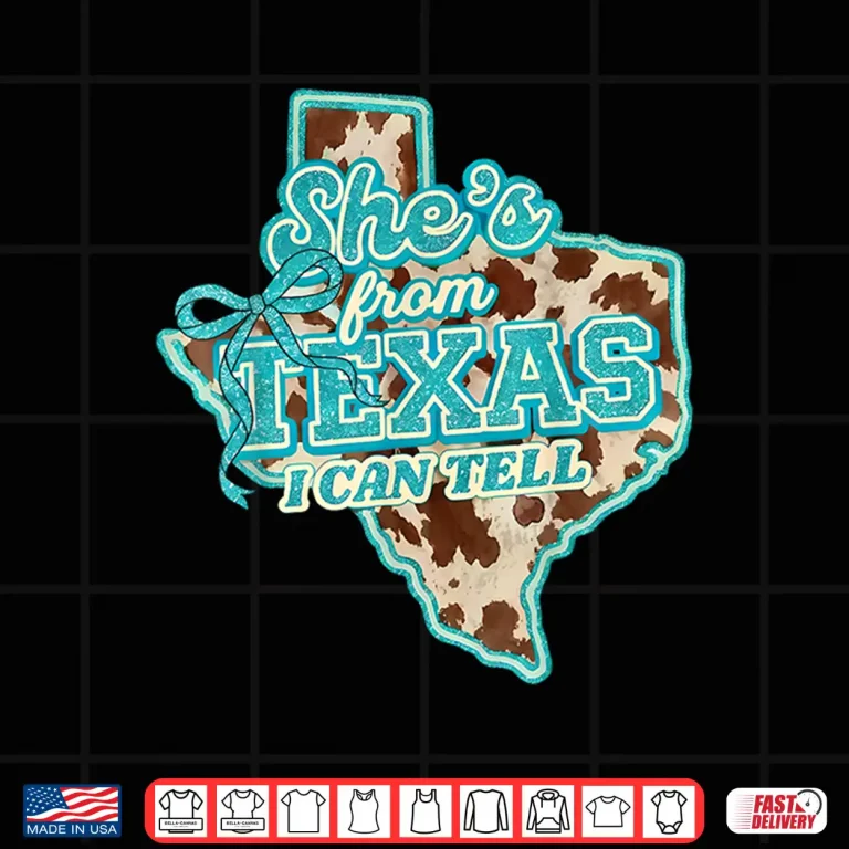 Design Shes from Texas I Can Tell Retro Vintage Cowgirl Women Shirt