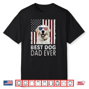 Best Dog Ever White English Cream Golden Retriever Usa Shirt