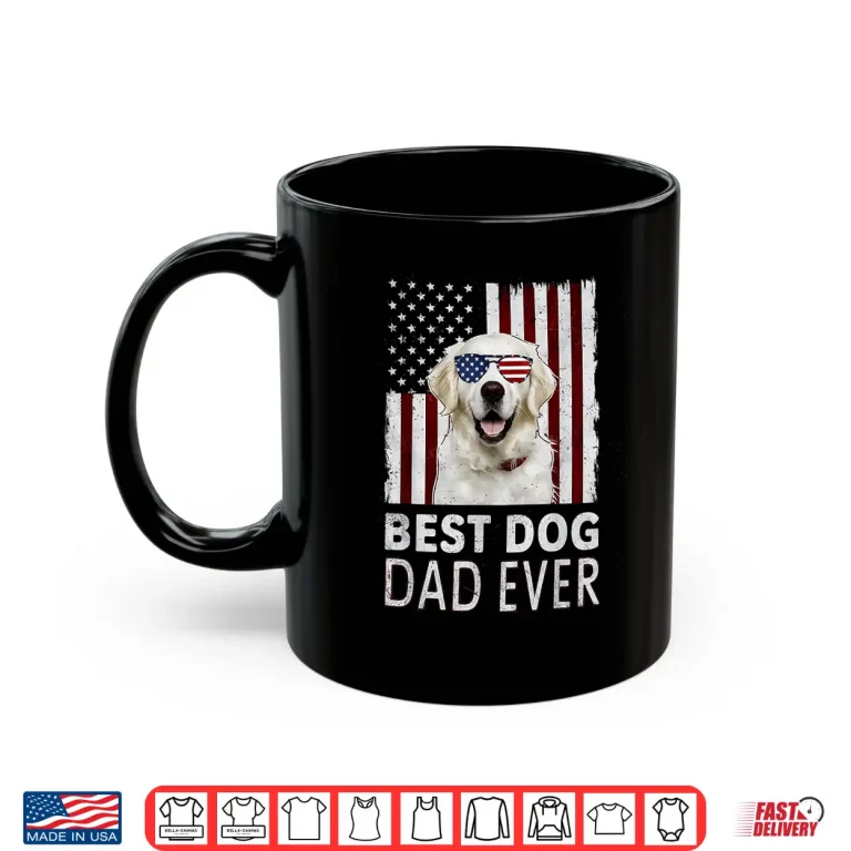 Mug Best Dog Ever White English Cream Golden Retriever USA Shirt