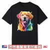 Colorful Golden Retriever Artwork Professional Graphic Shirt