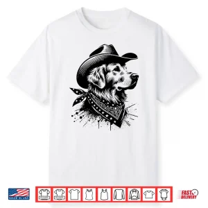 Golden Retriever Cowboy Vintage Western Dog Lover Shirt