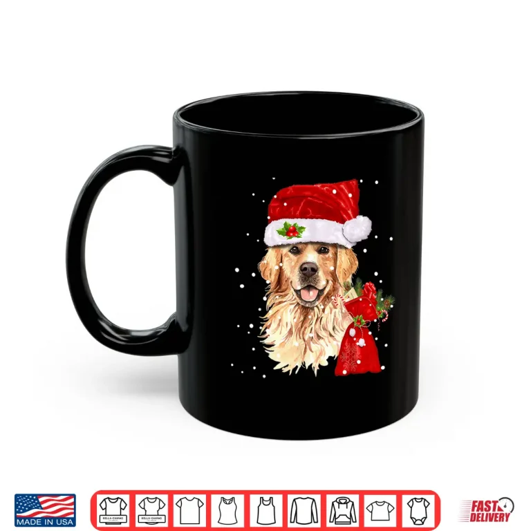 Mug Golden Retriever Dog Christmas Holiday Gift Shirt