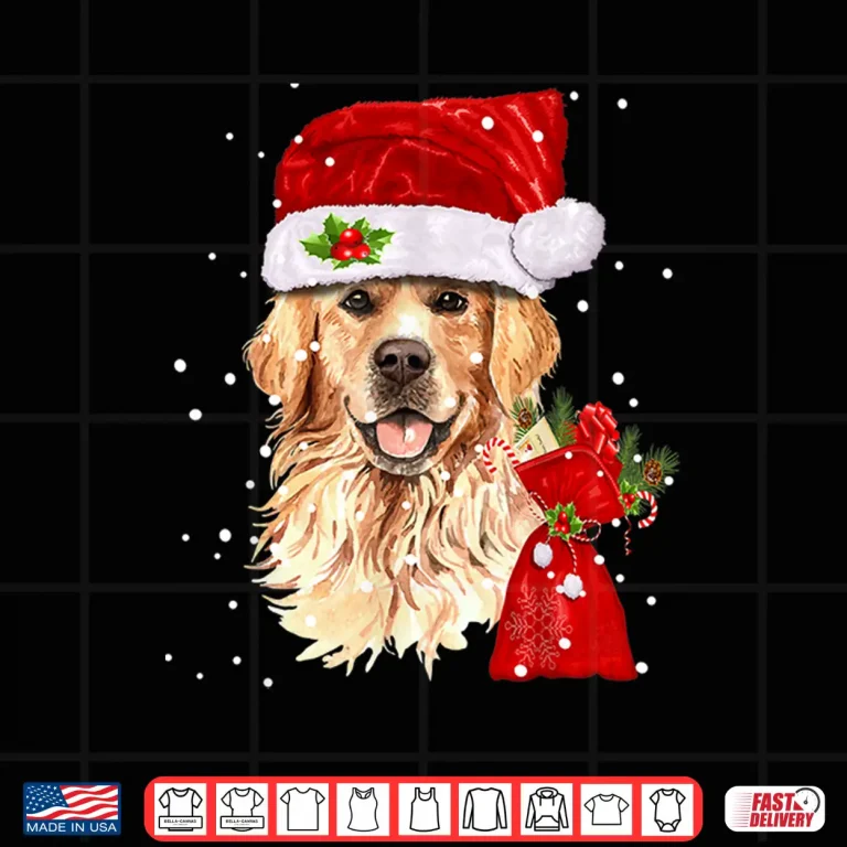 Design Golden Retriever Dog Christmas Holiday Gift Shirt