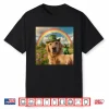 Golden Retriever Dog Selfie With Leprechaun St Patricks Day Shirt