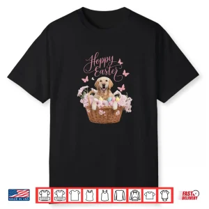Golden Retriever Easter Bunny Eggs Hunting Dog Lovers Shirt