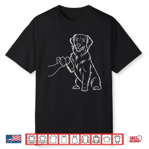 Human And Dog Paw Fist Bump Dog Lover Golden Retriever Shirt