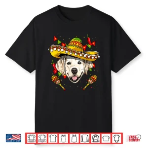 Mexico Cinco De Mayo Golden Retriever Dog Mexican Party Shirt