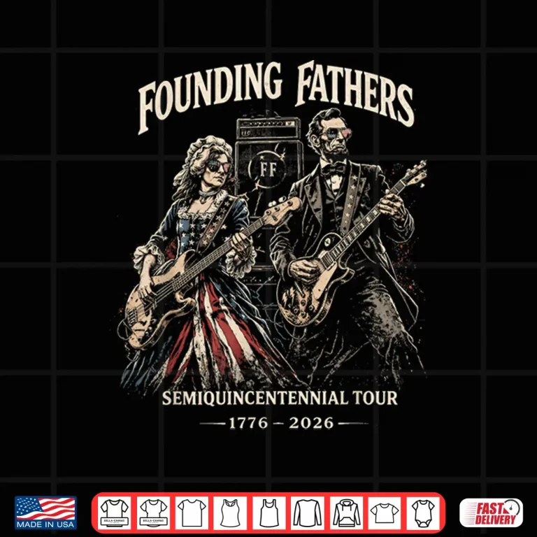 Design Abraham Lincoln Betsy Ross Guitar Founding Fathers Band 1776 Shirt
