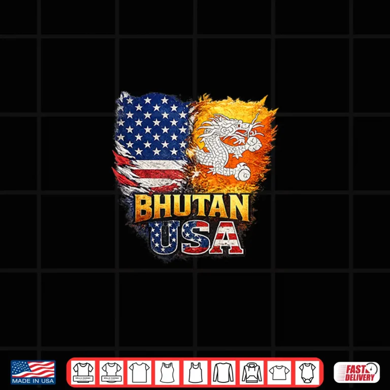 Design Bhutan USA map Printed Shirt