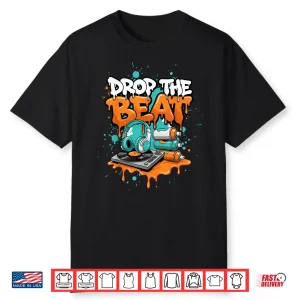 Drop The Beat Street Art Dj Headphones Turntable Vinyl Shirt
