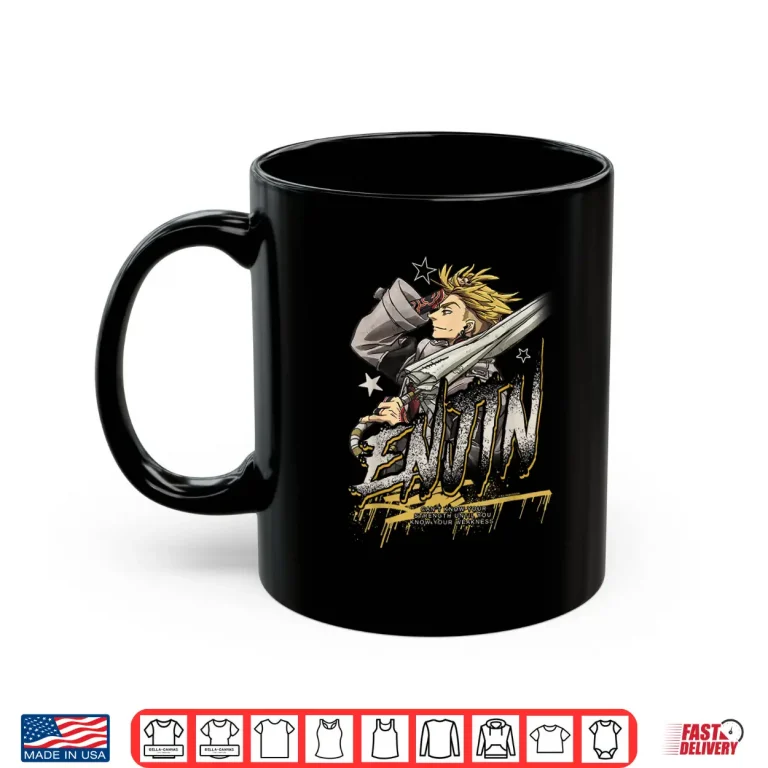 Mug Enjin Portrait Outline with Stars Anime Shirt