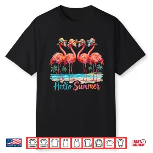 Hello Summer Flamingo Summer Vacation Family Matching Shirt
