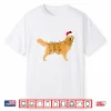 Dog Golden Retriever Santa Christmas Xmas Lights Pajamas Shirt