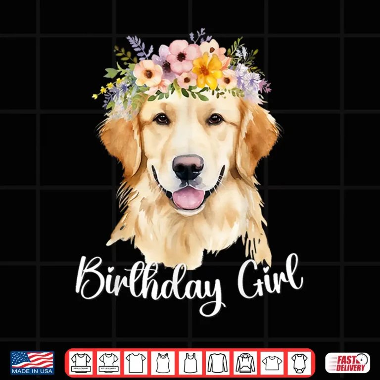 Design Dog Birthday Girl Golden Retriever Birthday Party outfit Shirt