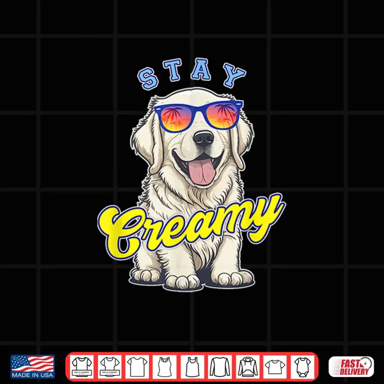Design English Cream Golden Retriever Funny ECGR Puppy Stay Creamy Shirt