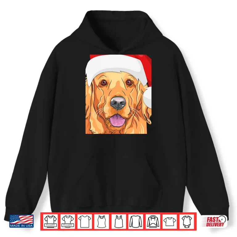 Hoodie Golden Retriever Merry Woofmas Shirt Dog Christmas