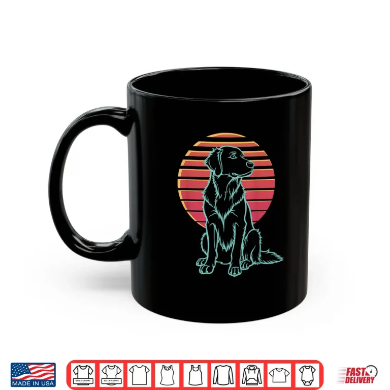 Mug Golden Retriever Lover Dog Owner Retro Synthwave 80s Shirt