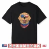 American Golden Retriever Usa Flag 4Th Of July Dad Mom Kids Shirt