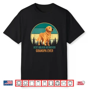Best Golden Retriever Grandpa Ever Golden Retriever Grandpa Shirt