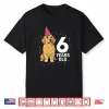 Cute 6 Years Old Birthday Golden Retriever Dog 6Th Party Kid Shirt