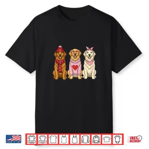 Cute Golden Retriever Valentine Dog Shirt