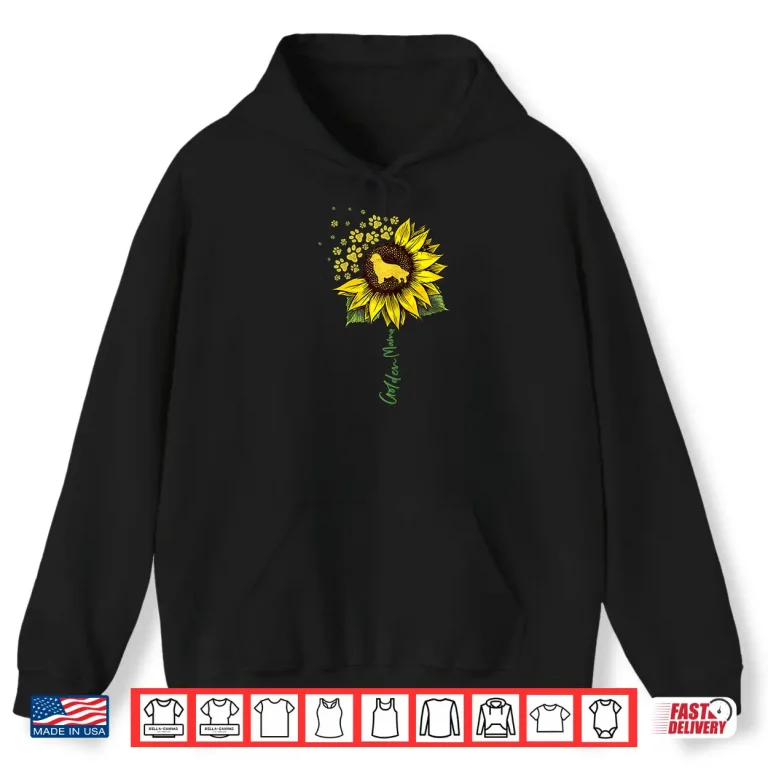 Hoodie Golden Mom Sunflower Golden Retriever Lover Gifts Dog Mama Shirt