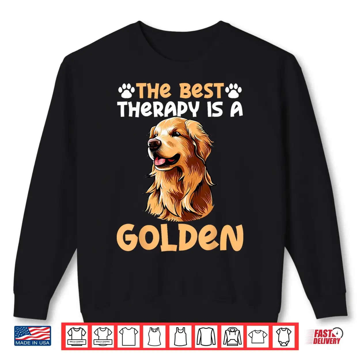 The Best Therapy Is A Golden Retriever Dog Lovers Shirt The Best Therapy Is A Golden Retriever Dog Lovers Shirt