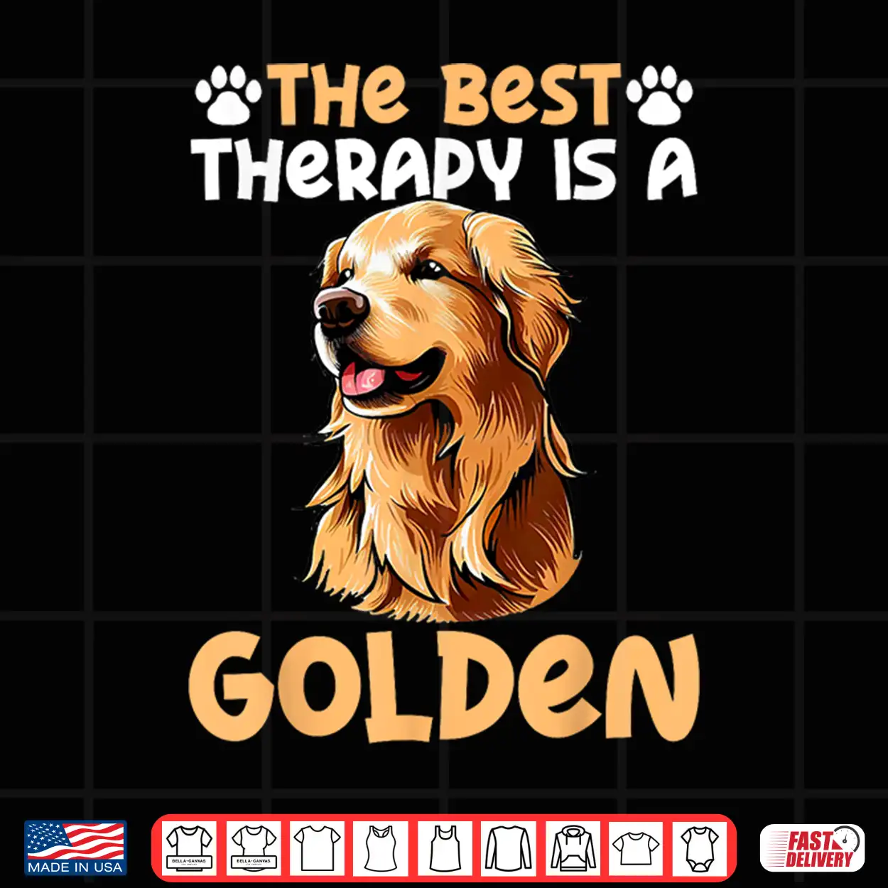 The Best Therapy Is A Golden Retriever Dog Lovers Shirt The Best Therapy Is A Golden Retriever Dog Lovers Shirt