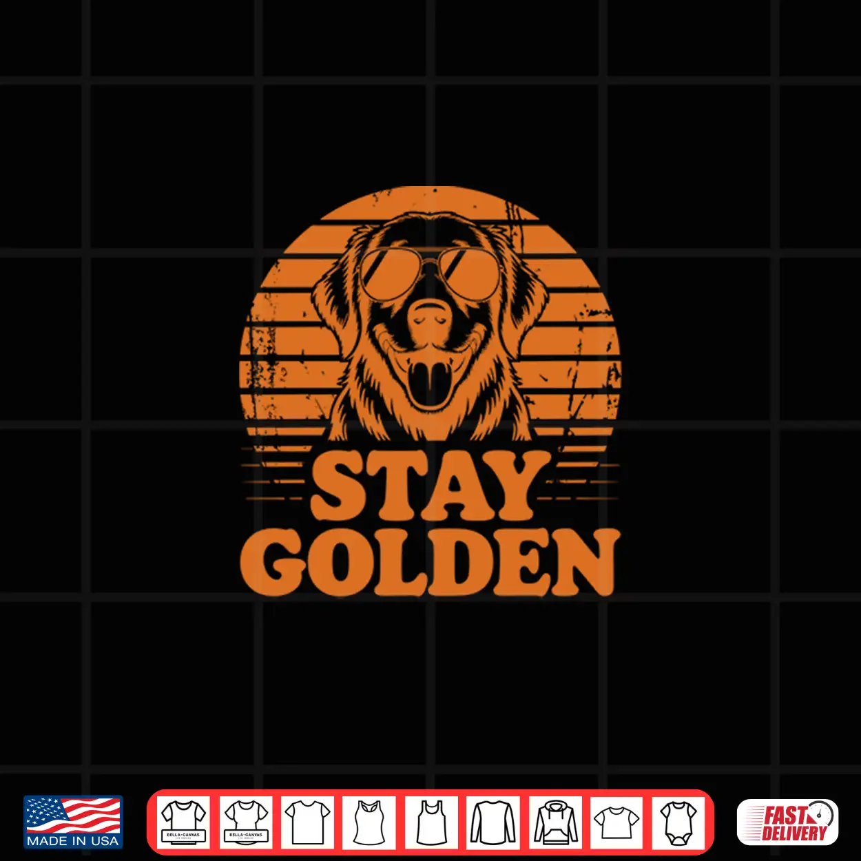 Stay Golden Retriever Retro Dog Sunglasses Funny Cool Pet Shirt Stay Golden Retriever Retro Dog Sunglasses Funny Cool Pet Shirt