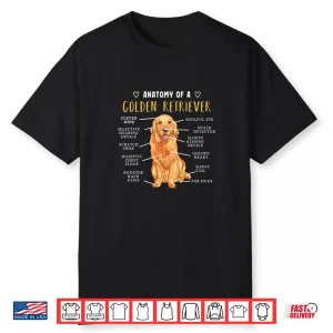 Anatomy Golden Retriever Dog Lovers For Men Women Shirt