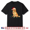 Christmas Golden Retriever Santa Hat Xmas Dog Mom Pet Lover Shirt