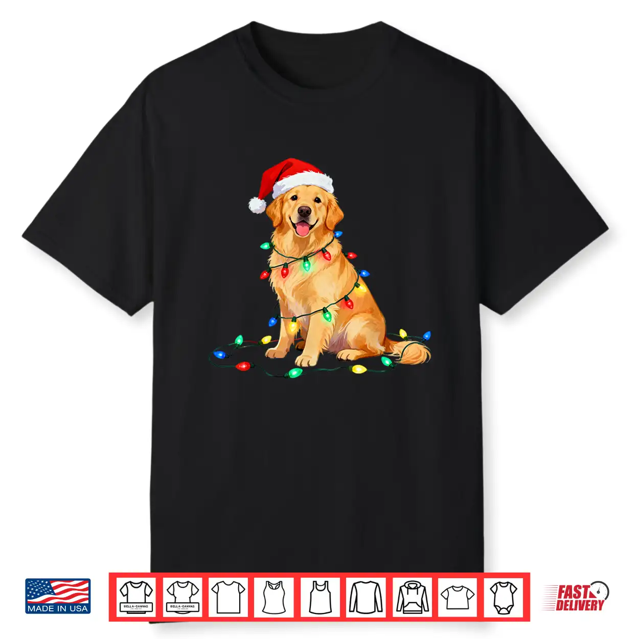Christmas Golden Retriever Santa Hat Xmas Dog Mom Pet Lover Shirt Christmas Golden Retriever Santa Hat Xmas Dog Mom Pet Lover Shirt