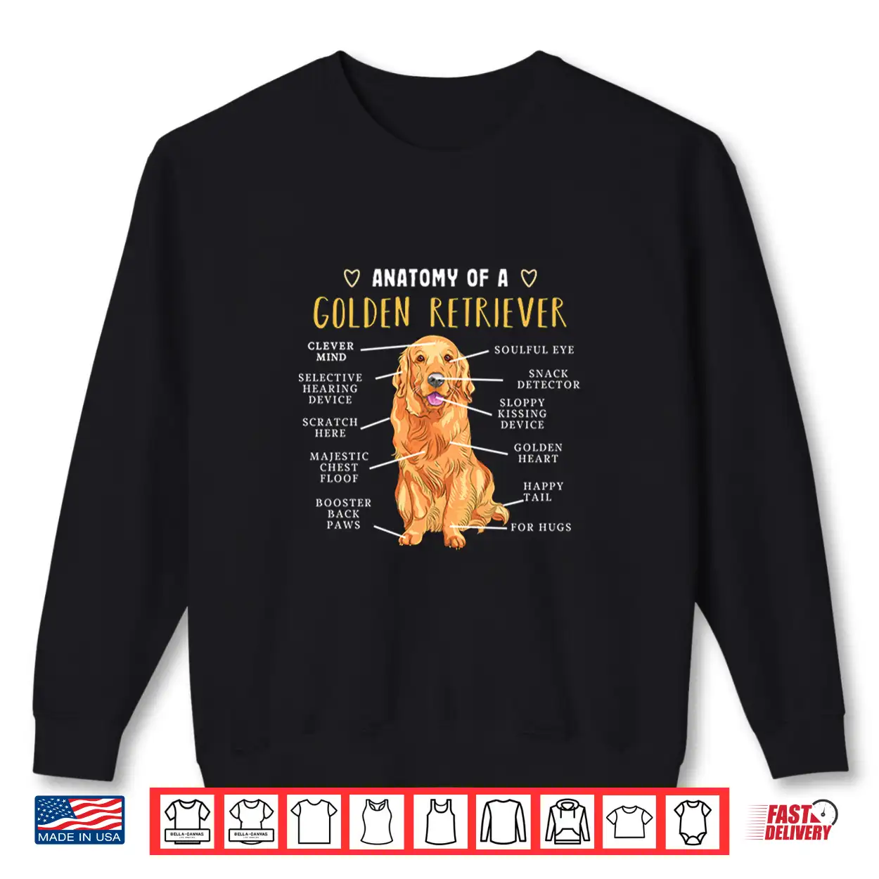 Anatomy Golden Retriever Dog Lovers For Men Women Shirt Anatomy Golden Retriever Dog Lovers For Men Women Shirt