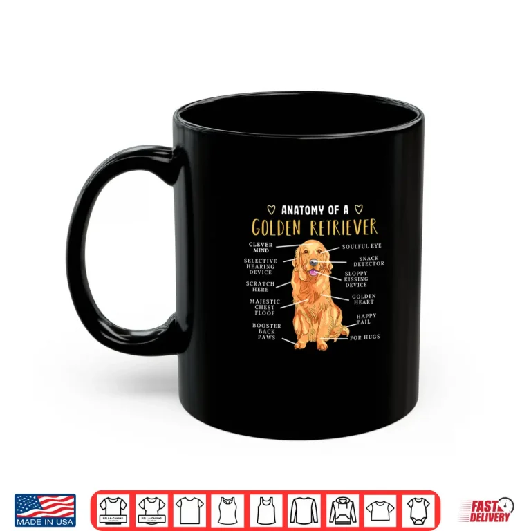 Anatomy Golden Retriever Dog Lovers For Men Women Shirt 3 Mug Anatomy Golden Retriever Dog Lovers For Men Women Shirt