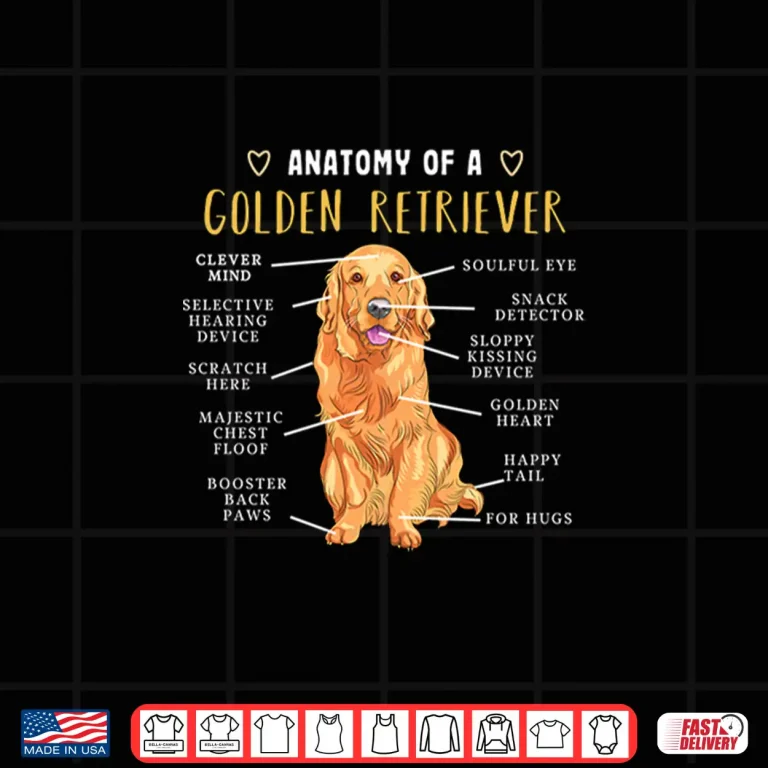 Anatomy Golden Retriever Dog Lovers For Men Women Shirt 4 Design Anatomy Golden Retriever Dog Lovers For Men Women Shirt