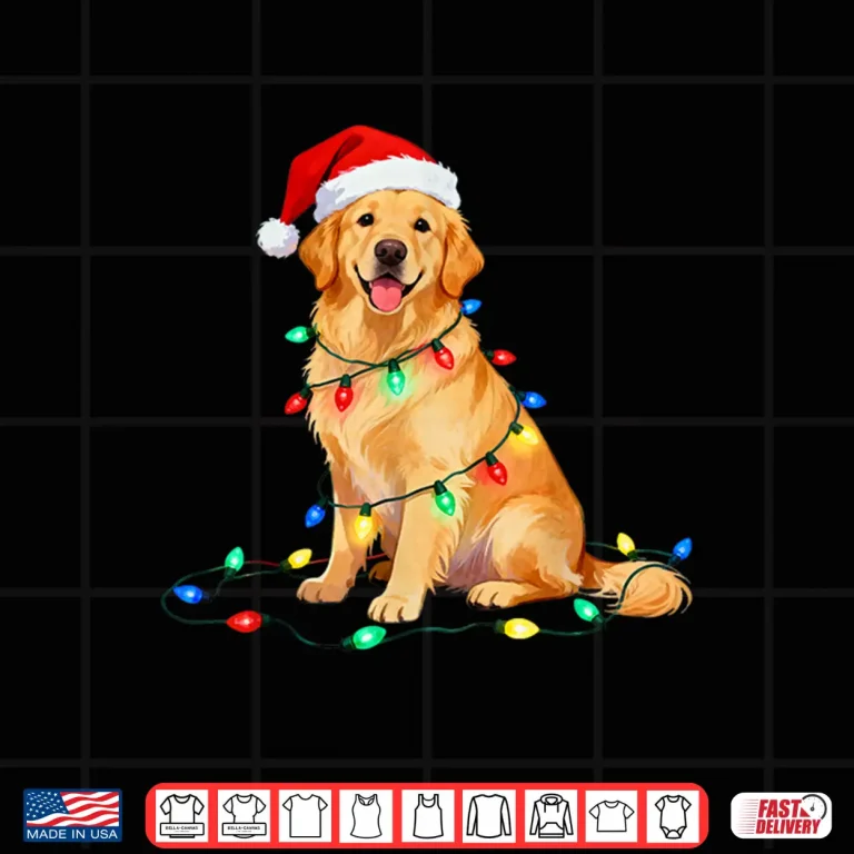 Christmas Golden Retriever Santa Hat Xmas Dog Mom Pet Lover Shirt 4 Design Christmas Golden Retriever Santa Hat Xmas Dog Mom Pet Lover Shirt