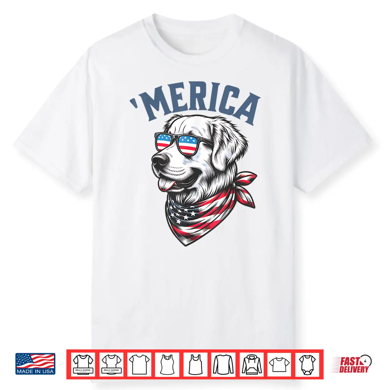 Golden Retriever 4Th Of July Merica Usa Sunglasses Shirt Golden Retriever 4Th Of July Merica Usa Sunglasses Shirt