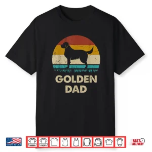 Golden Retriever Dad Gift For Men Golden Dog Vintage Shirt