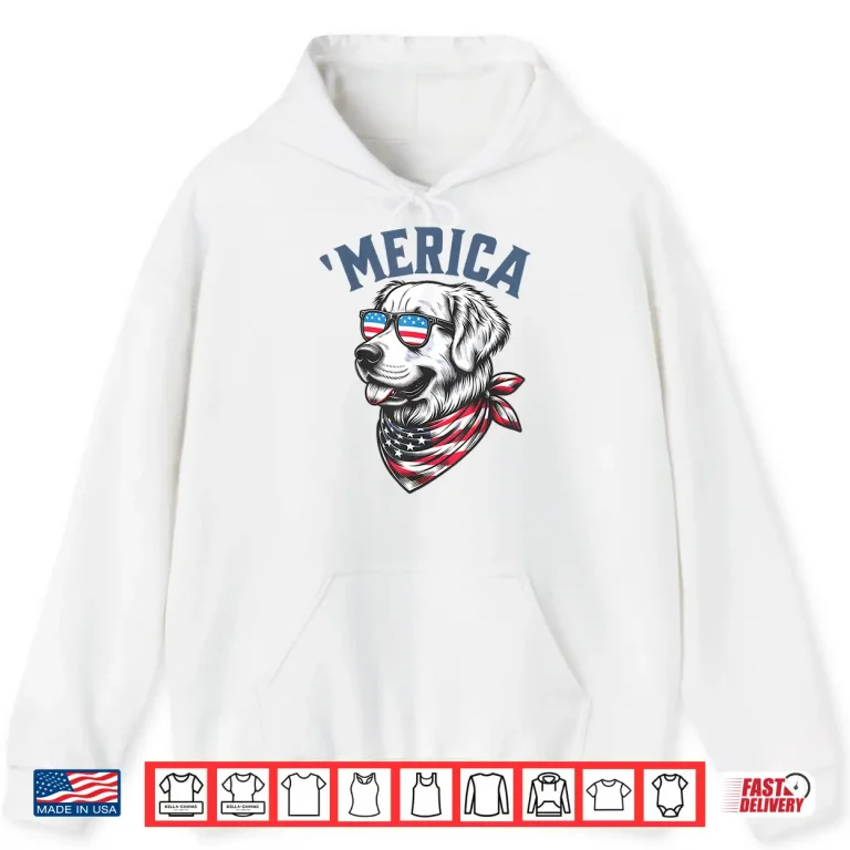 Golden Retriever 4Th Of July Merica Usa Sunglasses Shirt 1 Hoodie Golden Retriever 4th Of July Merica USA Sunglasses Shirt