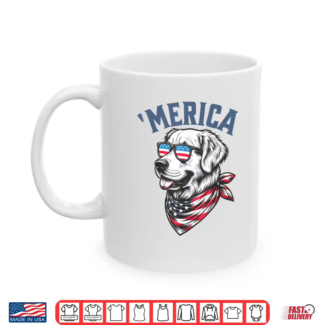 Golden Retriever 4Th Of July Merica Usa Sunglasses Shirt Golden Retriever 4Th Of July Merica Usa Sunglasses Shirt