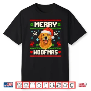 Golden Retriever Dog Christmas Ugly Sweater Dog Lover Xmas Shirt