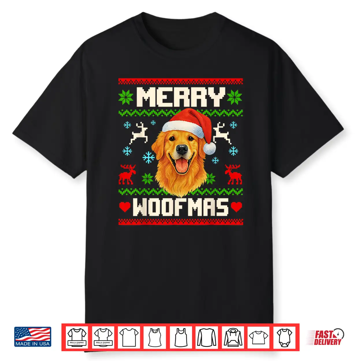 Golden Retriever Dog Christmas Ugly Sweater Dog Lover Xmas Shirt Golden Retriever Dog Christmas Ugly Sweater Dog Lover Xmas Shirt