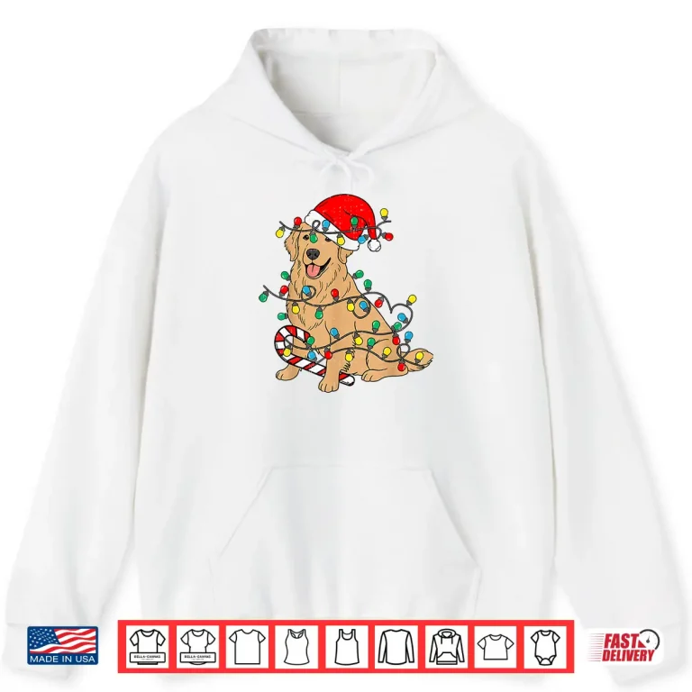 Golden Retriever Dog Christmas Lights Xmas Pet Dog Lover Shirt 1 Hoodie Golden Retriever Dog Christmas Lights Xmas Pet Dog Lover Shirt
