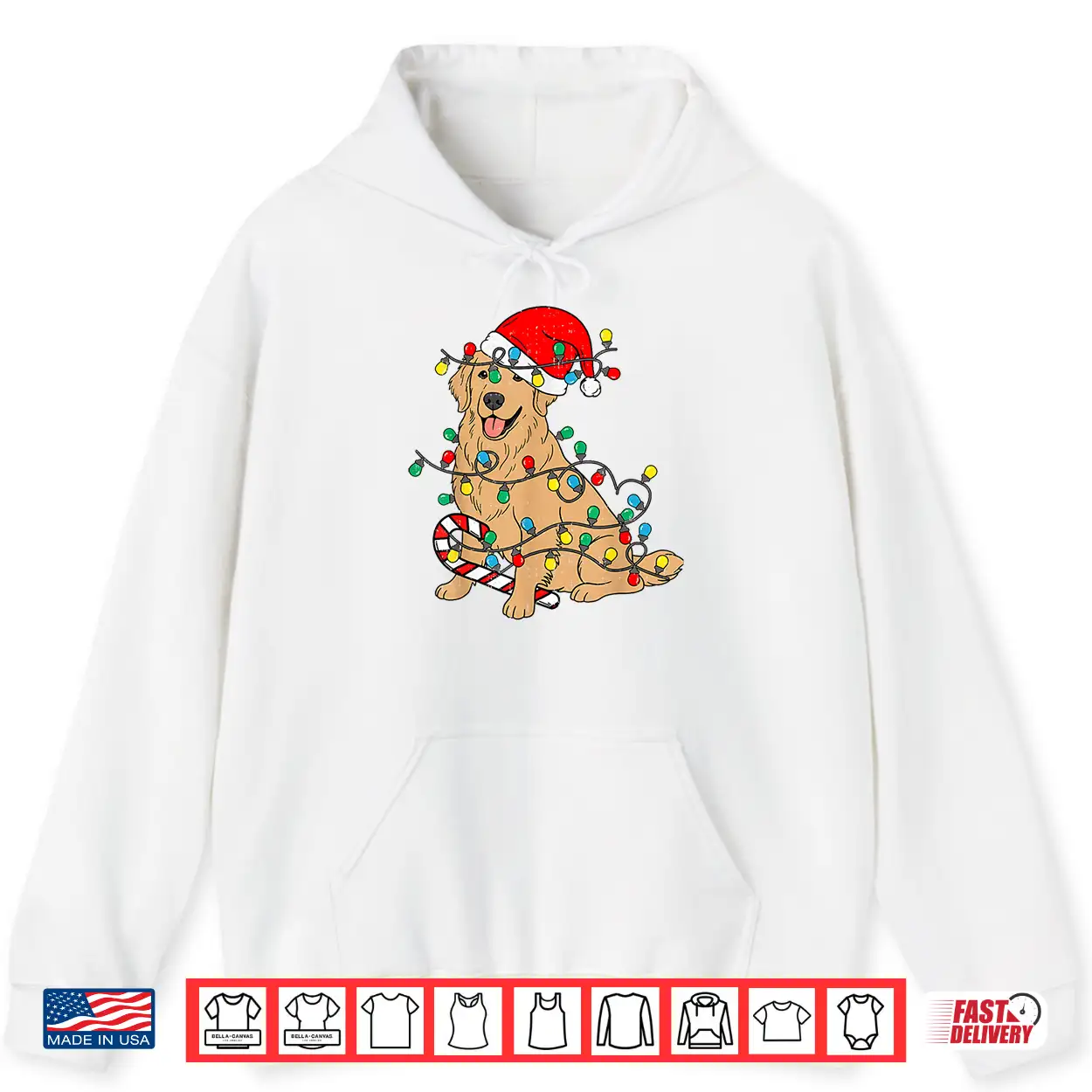 Golden Retriever Dog Christmas Lights Xmas Pet Dog Lover Shirt Golden Retriever Dog Christmas Lights Xmas Pet Dog Lover Shirt